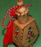 ROSE OIL or PINE OIL Vial with Traditional Martenitsa - Peasant Boy
