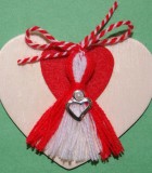 Heart Magnet with Heart Martenitsa